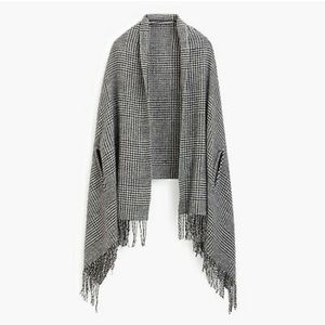 Jcrew cape scarf in glen plaid